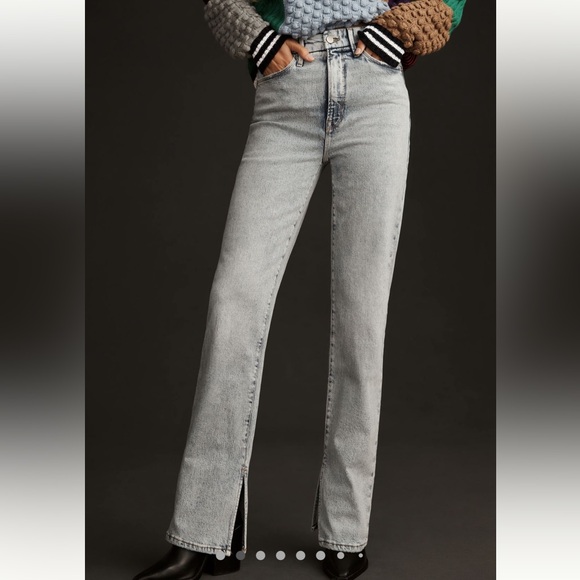 Good American Blue Straight Leg Jeans - Picture 3 of 11